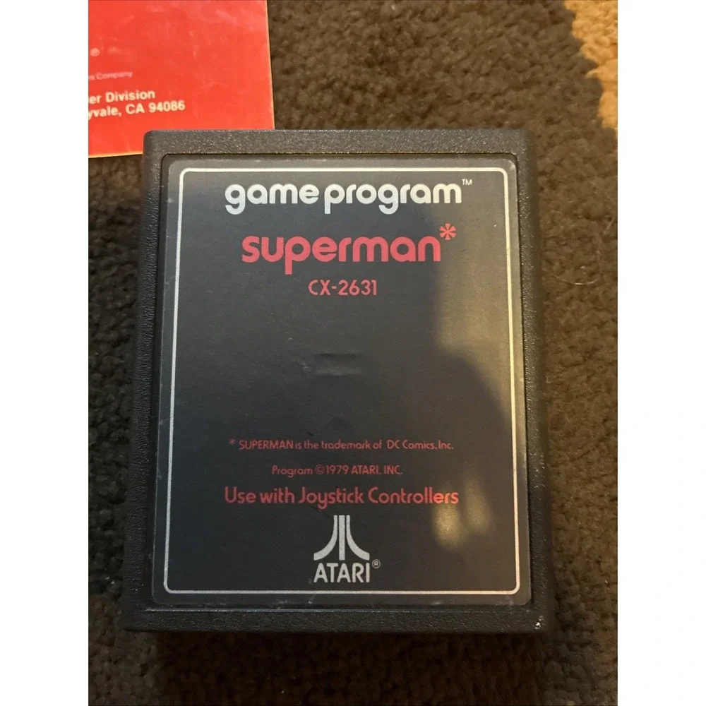 Atari 2600 Superman 1979 Cartridge And Instructions